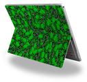 Decal Style Vinyl Skin for Microsoft Surface Pro 4 - Scattered Skulls Green -  (SURFACE NOT INCLUDED)