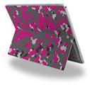 Decal Style Vinyl Skin for Microsoft Surface Pro 4 - WraptorCamo Old School Camouflage Camo Fuschia Hot Pink -  (SURFACE NOT INCLUDED)