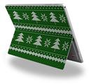 Decal Style Vinyl Skin for Microsoft Surface Pro 4 - Ugly Holiday Christmas Sweater - Christmas Trees Green 01 -  (SURFACE NOT INCLUDED)