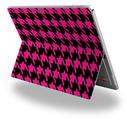 Decal Style Vinyl Skin for Microsoft Surface Pro 4 - Houndstooth Hot Pink on Black - (SURFACE NOT INCLUDED)