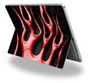 Decal Style Vinyl Skin for Microsoft Surface Pro 4 - Metal Flames Red -  (SURFACE NOT INCLUDED)