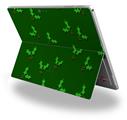 Decal Style Vinyl Skin for Microsoft Surface Pro 4 - Christmas Holly Leaves on Green -  (SURFACE NOT INCLUDED)