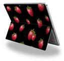 Decal Style Vinyl Skin for Microsoft Surface Pro 4 - Strawberries on Black -  (SURFACE NOT INCLUDED)