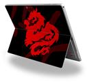 Decal Style Vinyl Skin for Microsoft Surface Pro 4 - Oriental Dragon Red on Black -  (SURFACE NOT INCLUDED)