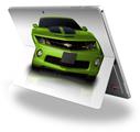 Decal Style Vinyl Skin for Microsoft Surface Pro 4 - 2010 Chevy Camaro Green - Black Stripes -  (SURFACE NOT INCLUDED)