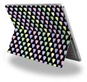Decal Style Vinyl Skin for Microsoft Surface Pro 4 - Pastel Hearts on Black -  (SURFACE NOT INCLUDED)