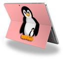 Decal Style Vinyl Skin for Microsoft Surface Pro 4 - Penguins on Pink -  (SURFACE NOT INCLUDED)
