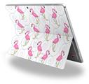 Decal Style Vinyl Skin for Microsoft Surface Pro 4 - Flamingos on White -  (SURFACE NOT INCLUDED)