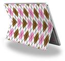Decal Style Vinyl Skin for Microsoft Surface Pro 4 - Argyle Pink and Brown -  (SURFACE NOT INCLUDED)