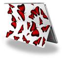 Decal Style Vinyl Skin for Microsoft Surface Pro 4 - Butterflies Red -  (SURFACE NOT INCLUDED)