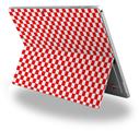Decal Style Vinyl Skin for Microsoft Surface Pro 4 - Checkered Canvas Red and White -  (SURFACE NOT INCLUDED)