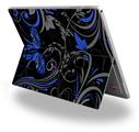 Decal Style Vinyl Skin for Microsoft Surface Pro 4 - Twisted Garden Gray and Blue -  (SURFACE NOT INCLUDED)