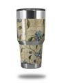 WraptorSkinz Skin Wrap compatible with RTIC 30oz ORIGINAL 2017 AND OLDER Tumblers Flowers and Berries Blue (TUMBLER NOT INCLUDED)