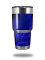 WraptorSkinz Skin Wrap compatible with RTIC 30oz ORIGINAL 2017 AND OLDER Tumblers Flaming Fire Skull Blue (TUMBLER NOT INCLUDED)
