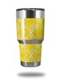 WraptorSkinz Skin Wrap compatible with RTIC 30oz ORIGINAL 2017 AND OLDER Tumblers Wavey Yellow (TUMBLER NOT INCLUDED)