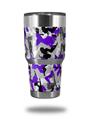 WraptorSkinz Skin Wrap compatible with RTIC 30oz ORIGINAL 2017 AND OLDER Tumblers Sexy Girl Silhouette Camo Purple (TUMBLER NOT INCLUDED)