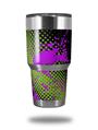 WraptorSkinz Skin Wrap compatible with RTIC 30oz ORIGINAL 2017 AND OLDER Tumblers Halftone Splatter Hot Pink Green (TUMBLER NOT INCLUDED)
