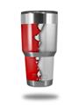 WraptorSkinz Skin Wrap compatible with RTIC 30oz ORIGINAL 2017 AND OLDER Tumblers Ripped Colors Red White (TUMBLER NOT INCLUDED)