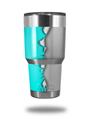 WraptorSkinz Skin Wrap compatible with RTIC 30oz ORIGINAL 2017 AND OLDER Tumblers Ripped Colors Neon Teal Gray (TUMBLER NOT INCLUDED)