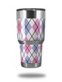 WraptorSkinz Skin Wrap compatible with RTIC 30oz ORIGINAL 2017 AND OLDER Tumblers Argyle Pink and Blue (TUMBLER NOT INCLUDED)