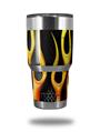 WraptorSkinz Skin Wrap compatible with RTIC 30oz ORIGINAL 2017 AND OLDER Tumblers Metal Flames (TUMBLER NOT INCLUDED)