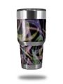 WraptorSkinz Skin Wrap compatible with RTIC 30oz ORIGINAL 2017 AND OLDER Tumblers Neon Swoosh on Black (TUMBLER NOT INCLUDED)