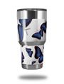 WraptorSkinz Skin Wrap compatible with RTIC 30oz ORIGINAL 2017 AND OLDER Tumblers Butterflies Blue (TUMBLER NOT INCLUDED)