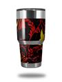 WraptorSkinz Skin Wrap compatible with RTIC 30oz ORIGINAL 2017 AND OLDER Tumblers Twisted Garden Red and Yellow (TUMBLER NOT INCLUDED)