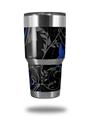 WraptorSkinz Skin Wrap compatible with RTIC 30oz ORIGINAL 2017 AND OLDER Tumblers Twisted Garden Gray and Blue (TUMBLER NOT INCLUDED)